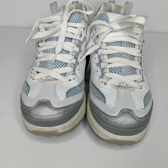 Sketchers Shape Ups Women’s Gray Blue - Picture 3 of 6
